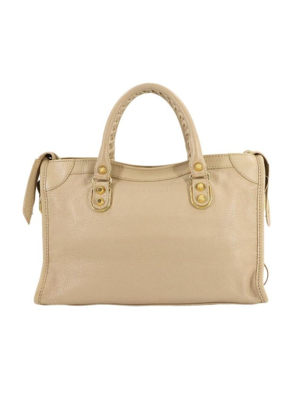 Balenciaga Classic Metallic Edge City 2-Way Hand Bag Leather Beige - Picture 3 of 10